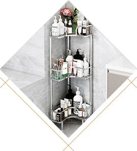 Estante organizador de baño de metal