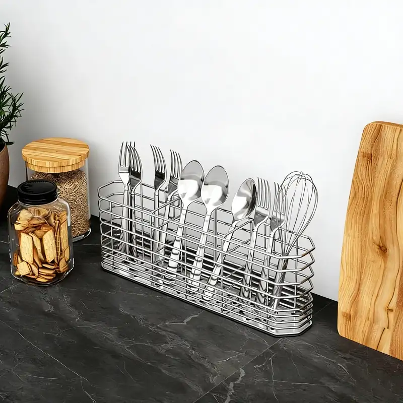 Soporte para palillos y rejilla para secar utensilios de acero inoxidable 304