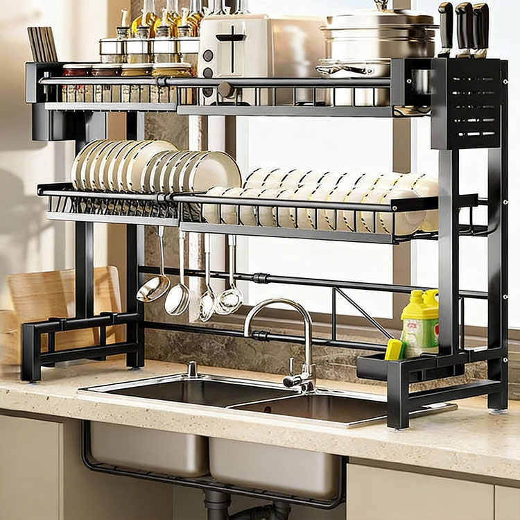 Estante para platos modular ajustable para cocina