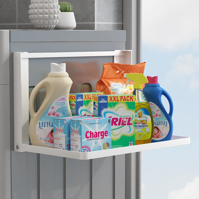 Estante de almacenamiento lateral magnético plegable para refrigerador
