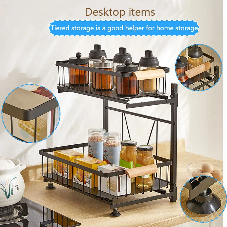 Organizador de cubiertos extraíble de metal para gabinete